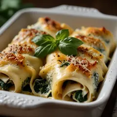 Cannelloni ze szpinakiem w sosie beszamelowym: włoski przepis