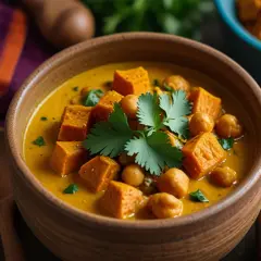 Curry z ciecierzycy i batatów: Wegańska potrawa z azjatyckim akcentem