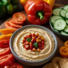 Hummus z papryką: Prosty przepis na zdrową, kremową i pyszną pastę