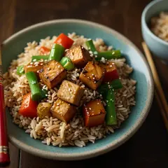Ryż z warzywami i tofu: Zdrowa potrawa, którą możesz jeść codziennie