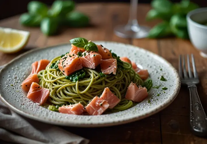 Makaron z pesto i łososiem: Prosty przepis na wyjątkowy i smaczny obiad
