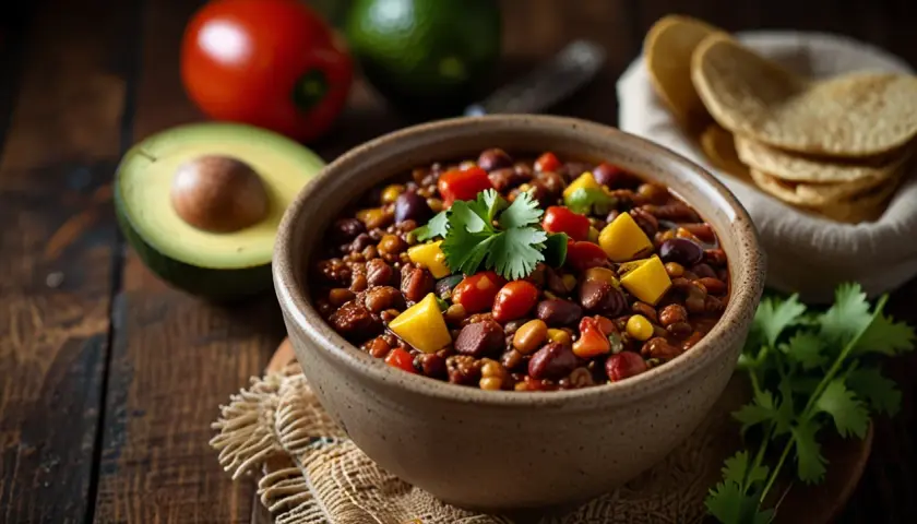 Chili con carne z soczewicą: Wegańska wersja klasycznego dania