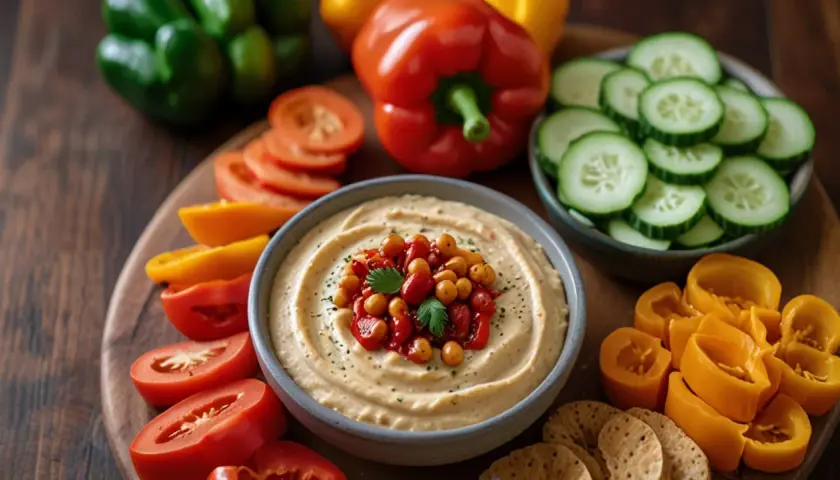 Hummus z papryką: Prosty przepis na zdrową, kremową i pyszną pastę