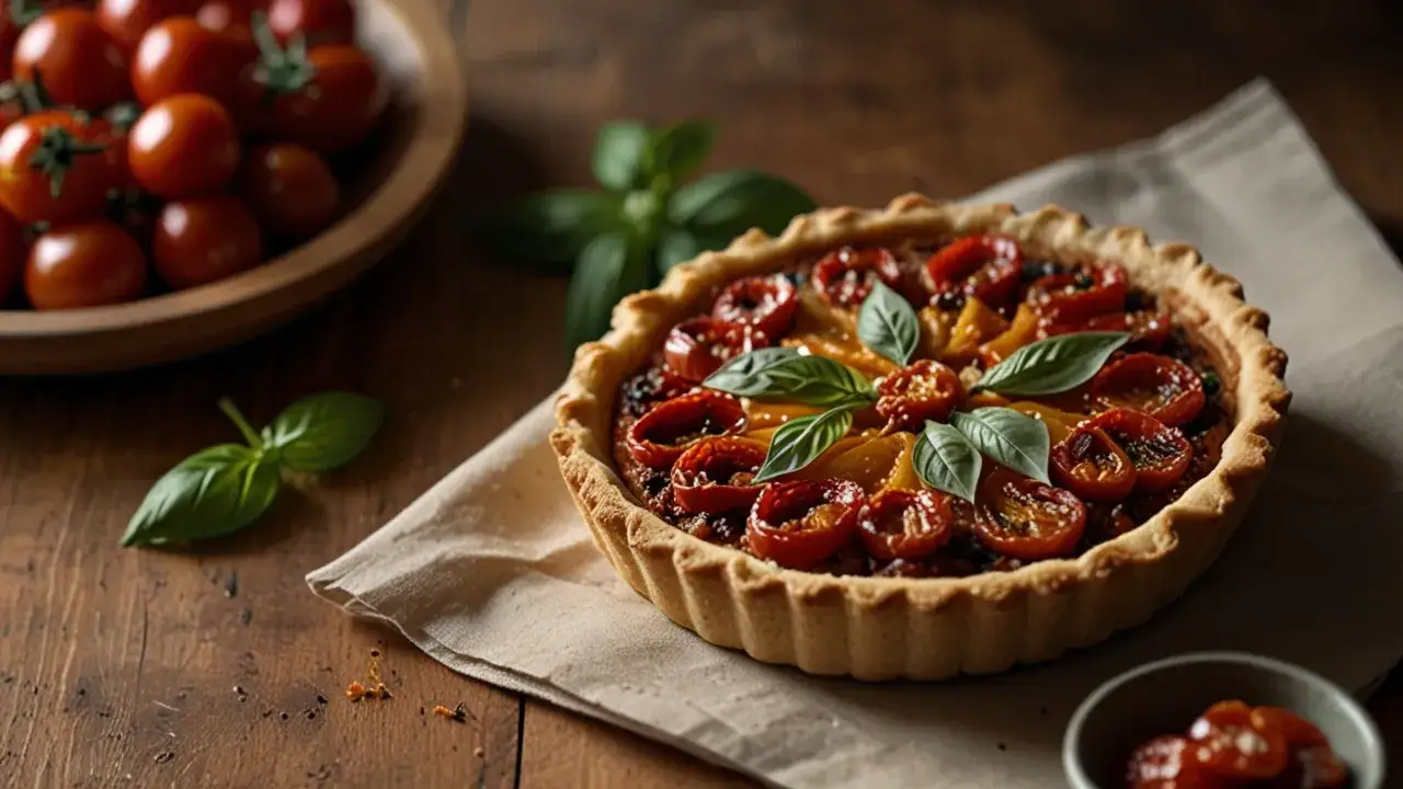 Zdjęcie Tarta z suszonymi pomidorami: Prosty przepis na smakowitą tartę